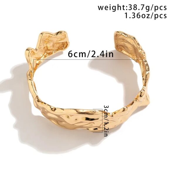 Alloy Irregular Plating Gold Plated Women's Bangle - Picture 4 of 6